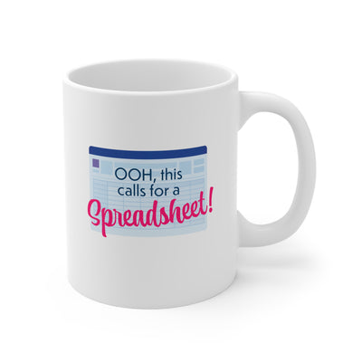 Ooh Spreadsheet - Ceramic Mug 11oz