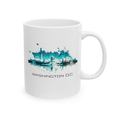 Washington DC Stylized Skyline Mug - Ceramic Mug 11oz