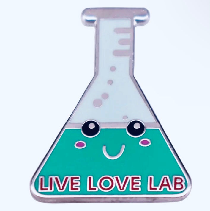 Live Love Lab eflask Enamel Pin