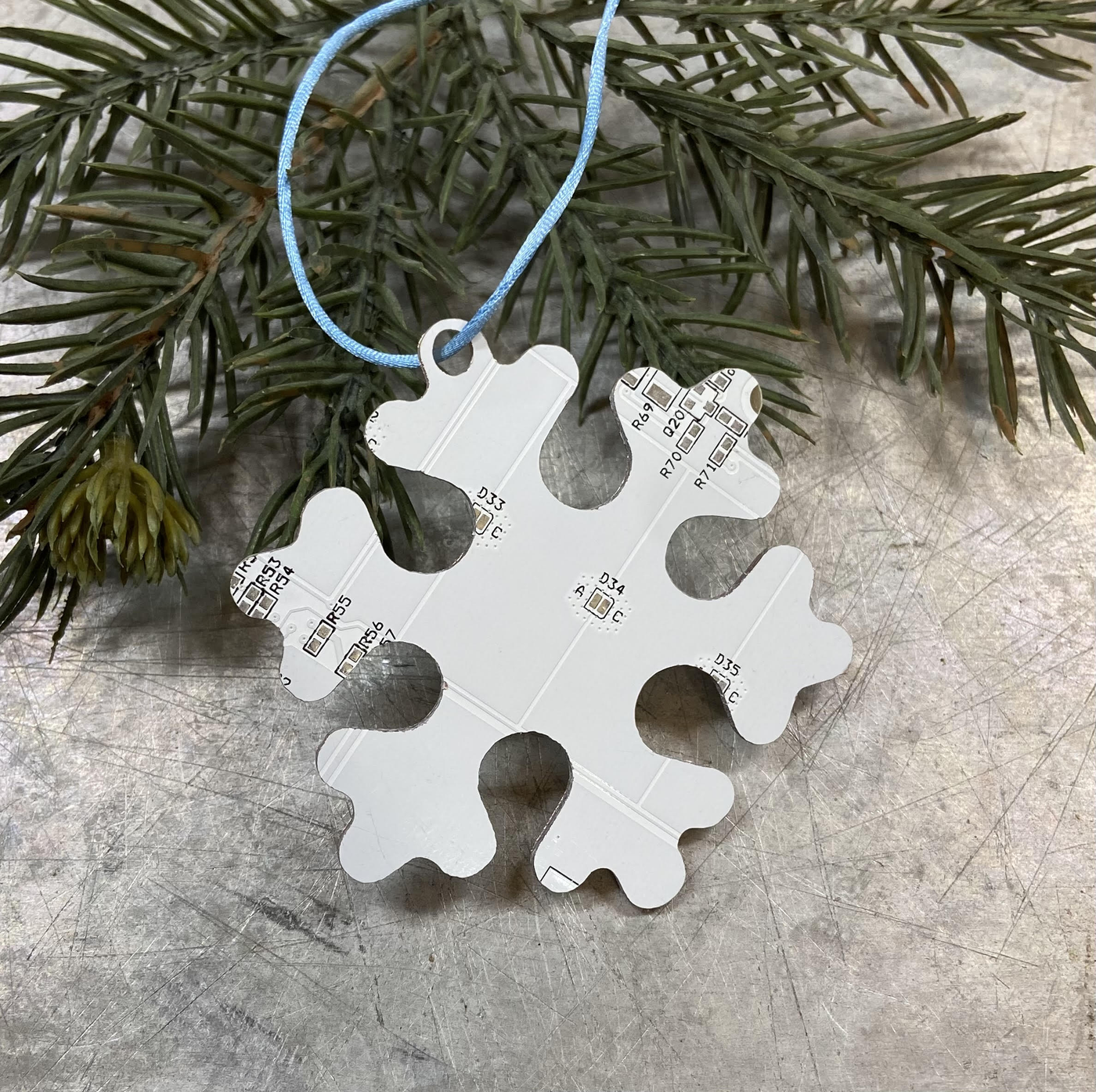 Circuit Board Snowflake Ornament