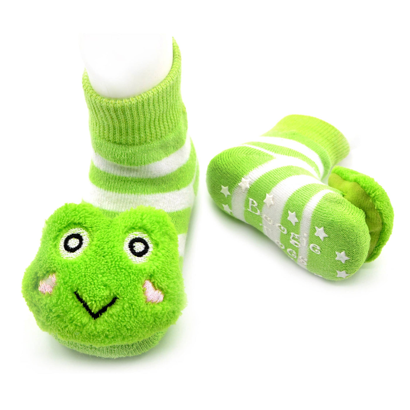 Green Frog Rattle Socks: 0 - 1 Y