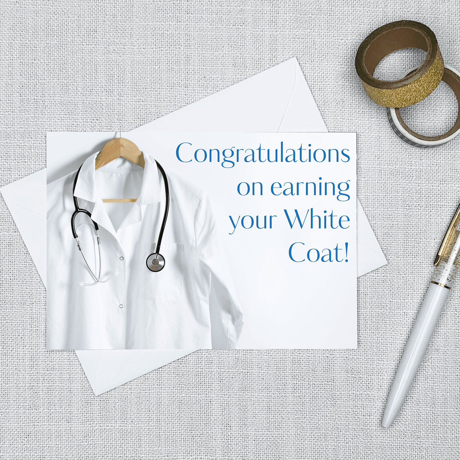 White Coat Congratulations Greeting Card Because Science