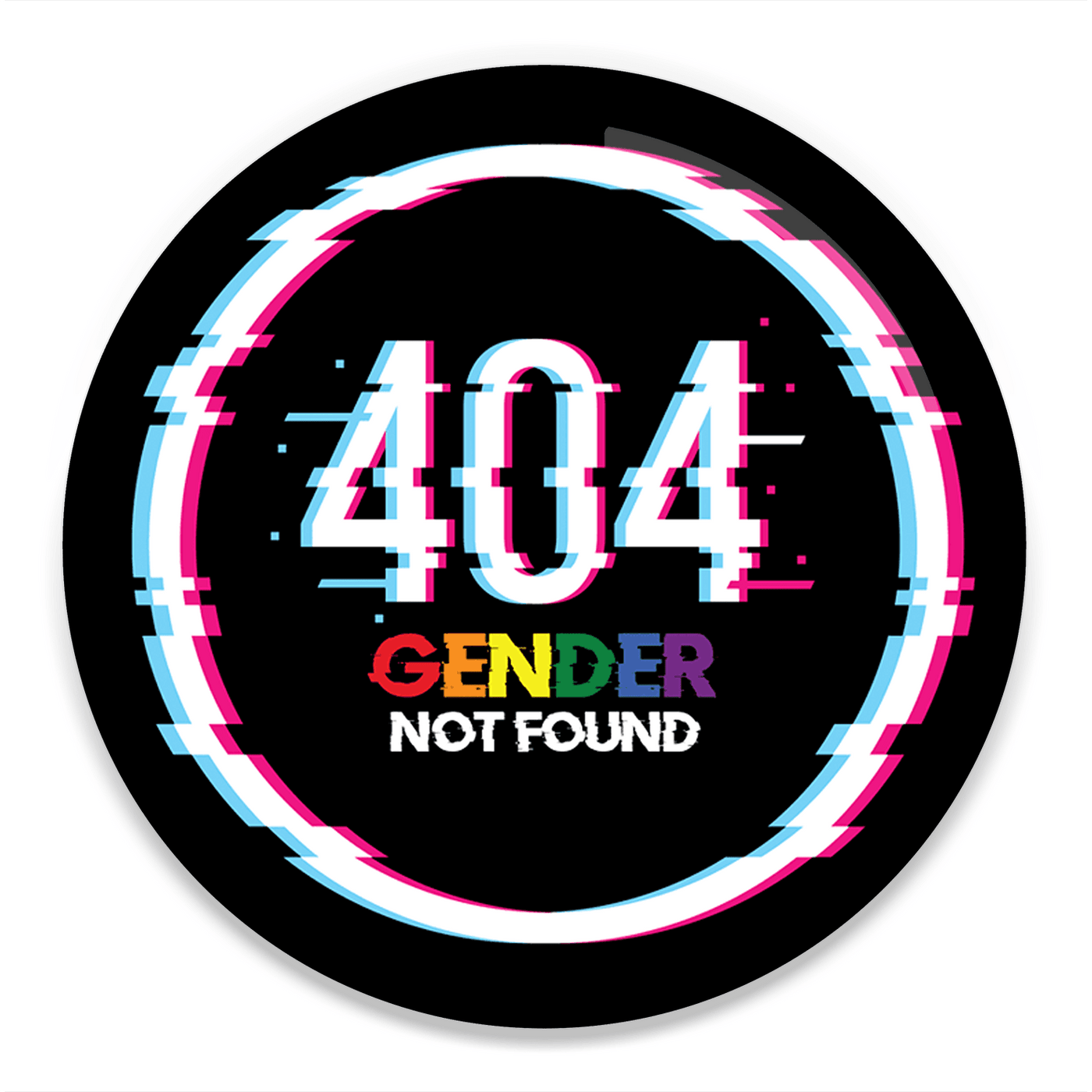 404 Gender Not Found - 2.25" Round Magnet