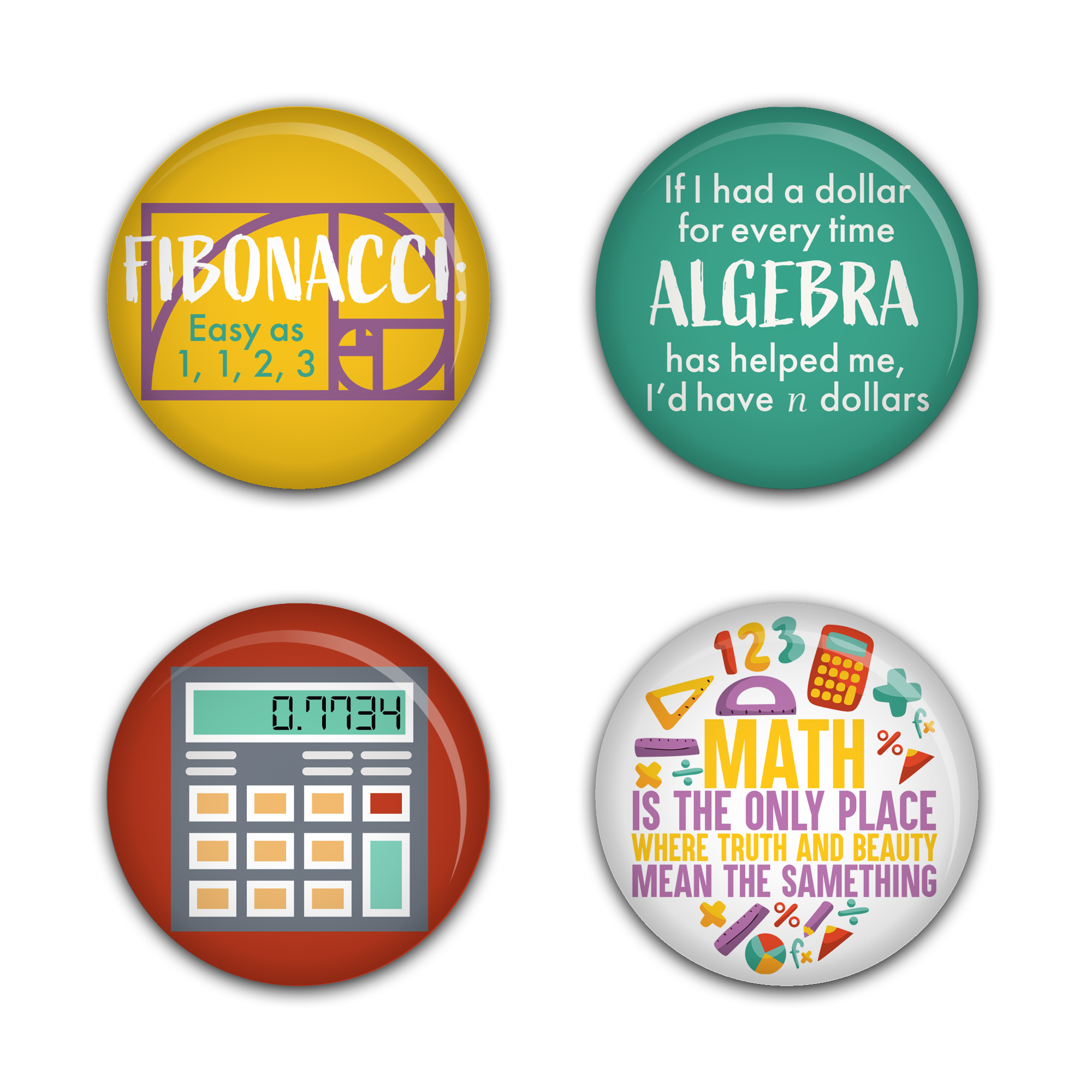 Math Pin Set – Because Science