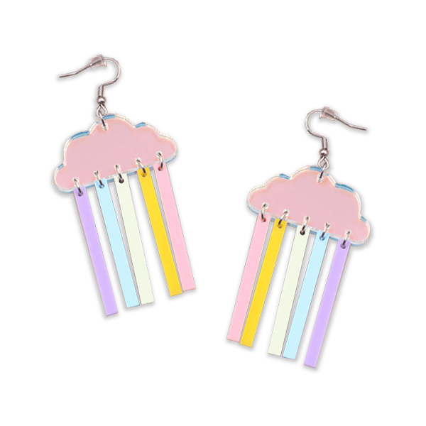 Statement Cloud Rainbow Earrings