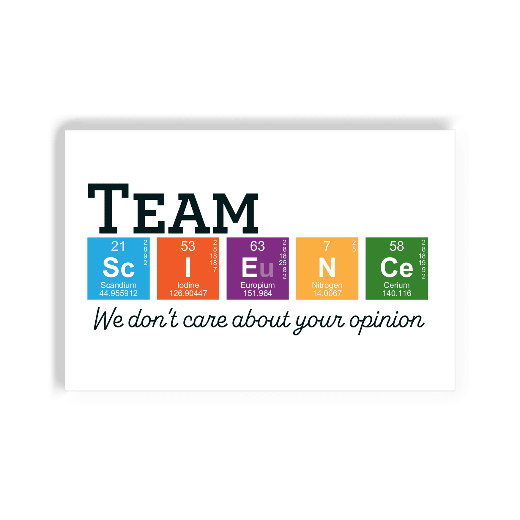 Team Science - 2x3 Magnet – Because Science