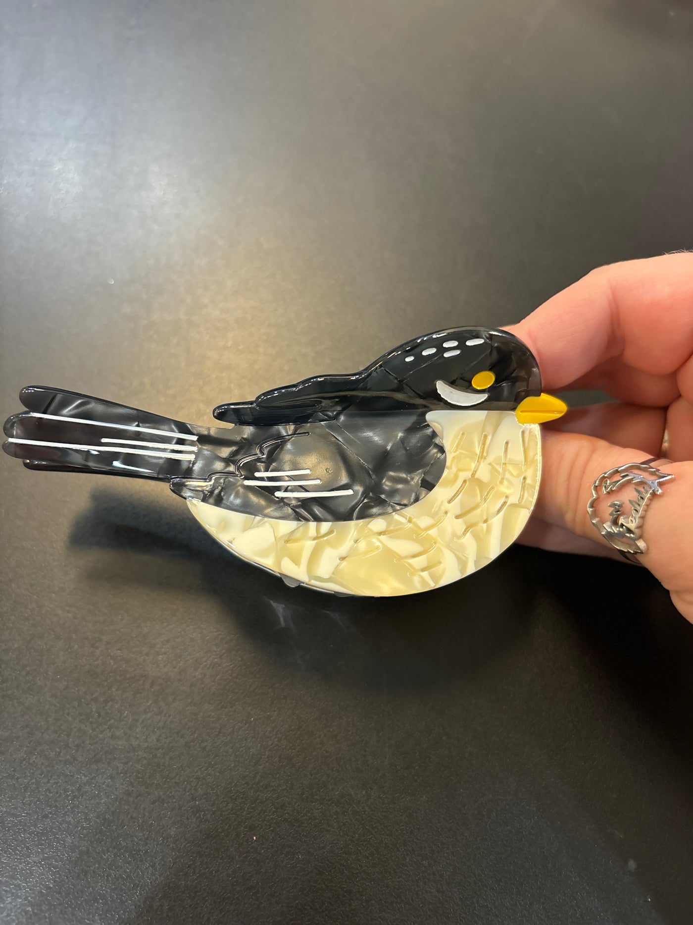 Chickadee Hair Claw Clip
