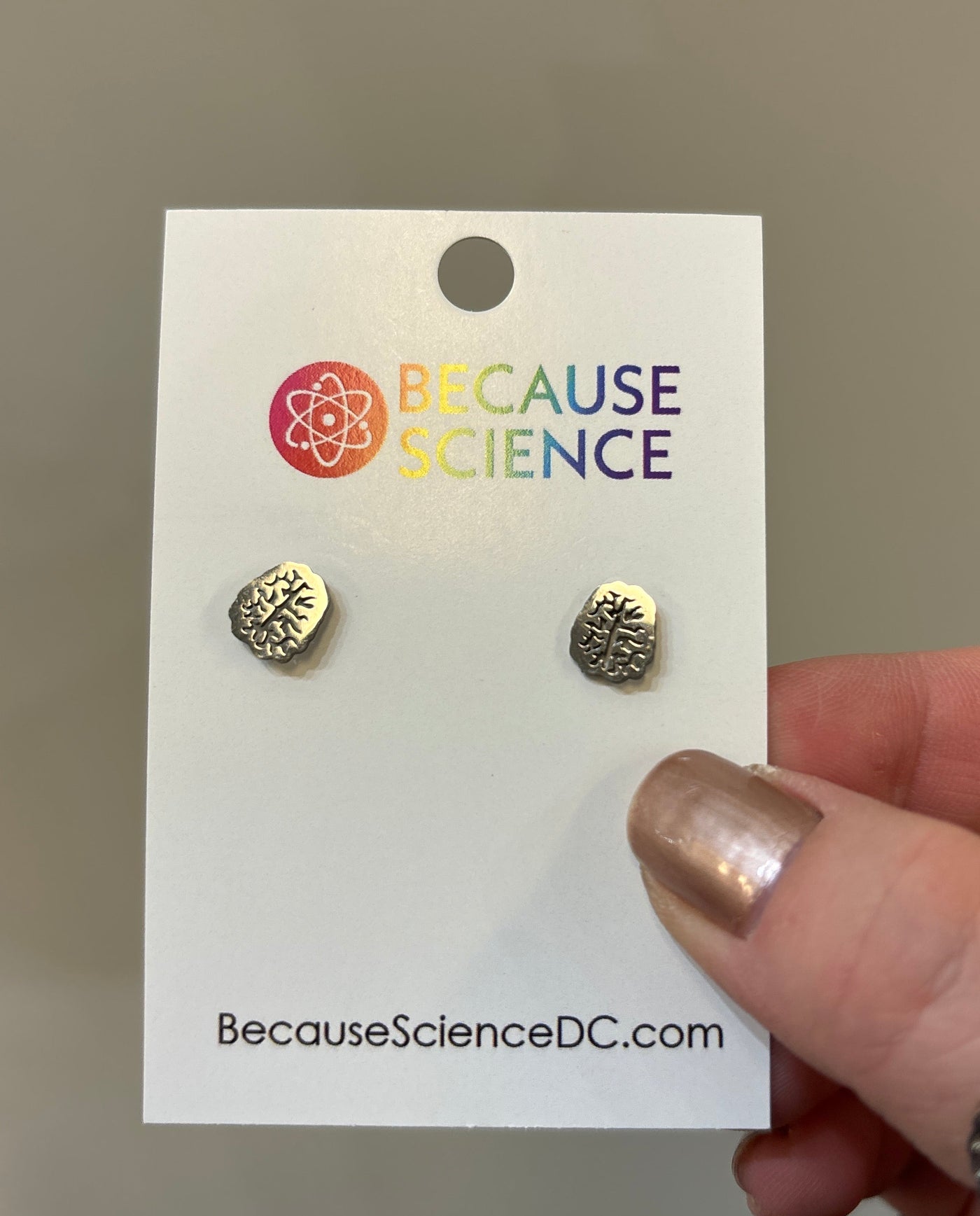 Brain Post Earrings (metal)