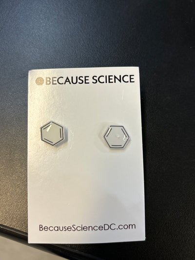 Benzene - Acrylic Post Earrings