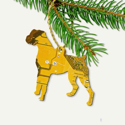 Circuit Board Boxer Ornament