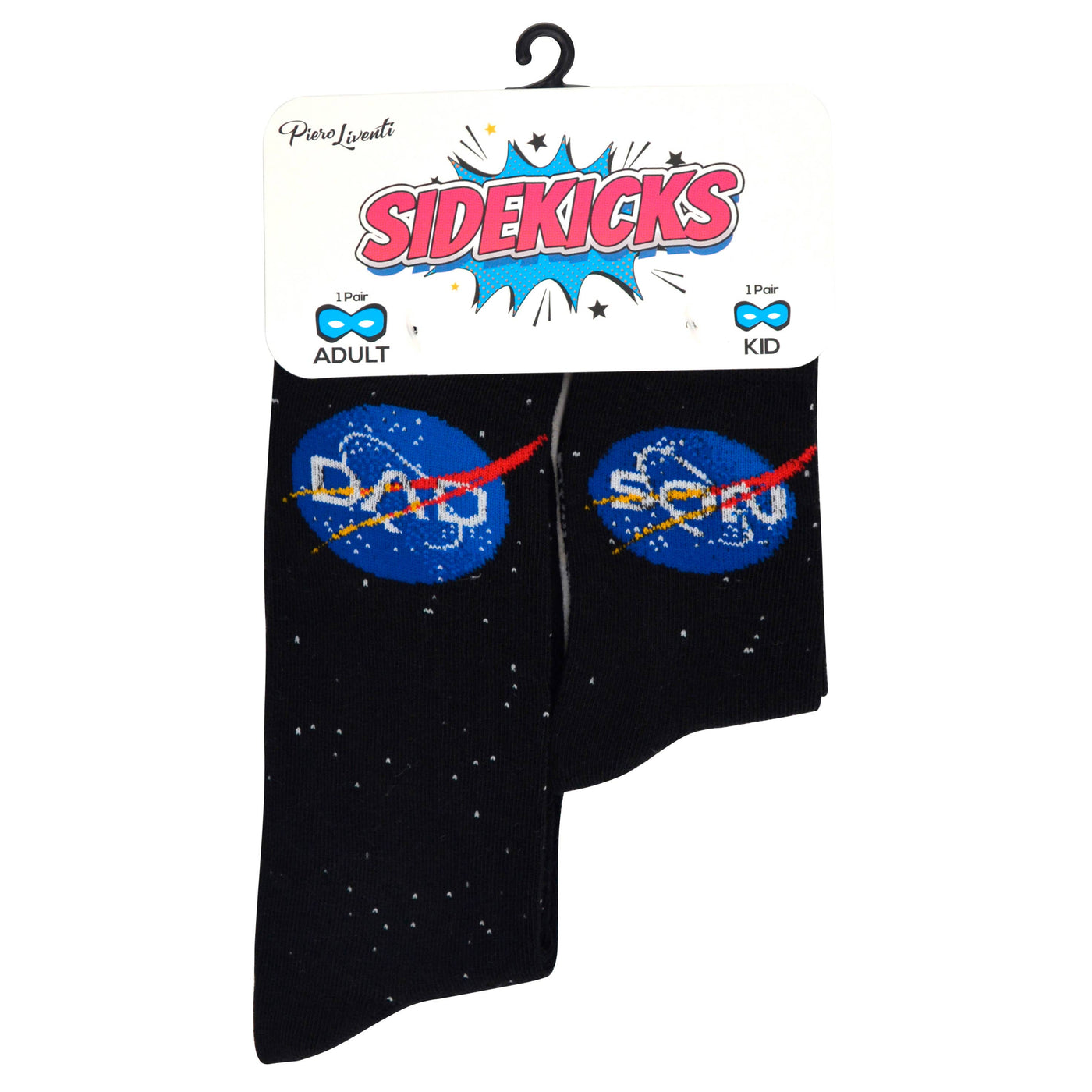 Daddy and Me Sidekicks: Dad/Son Space Nasa - Socks Set: L/Up to 4Y