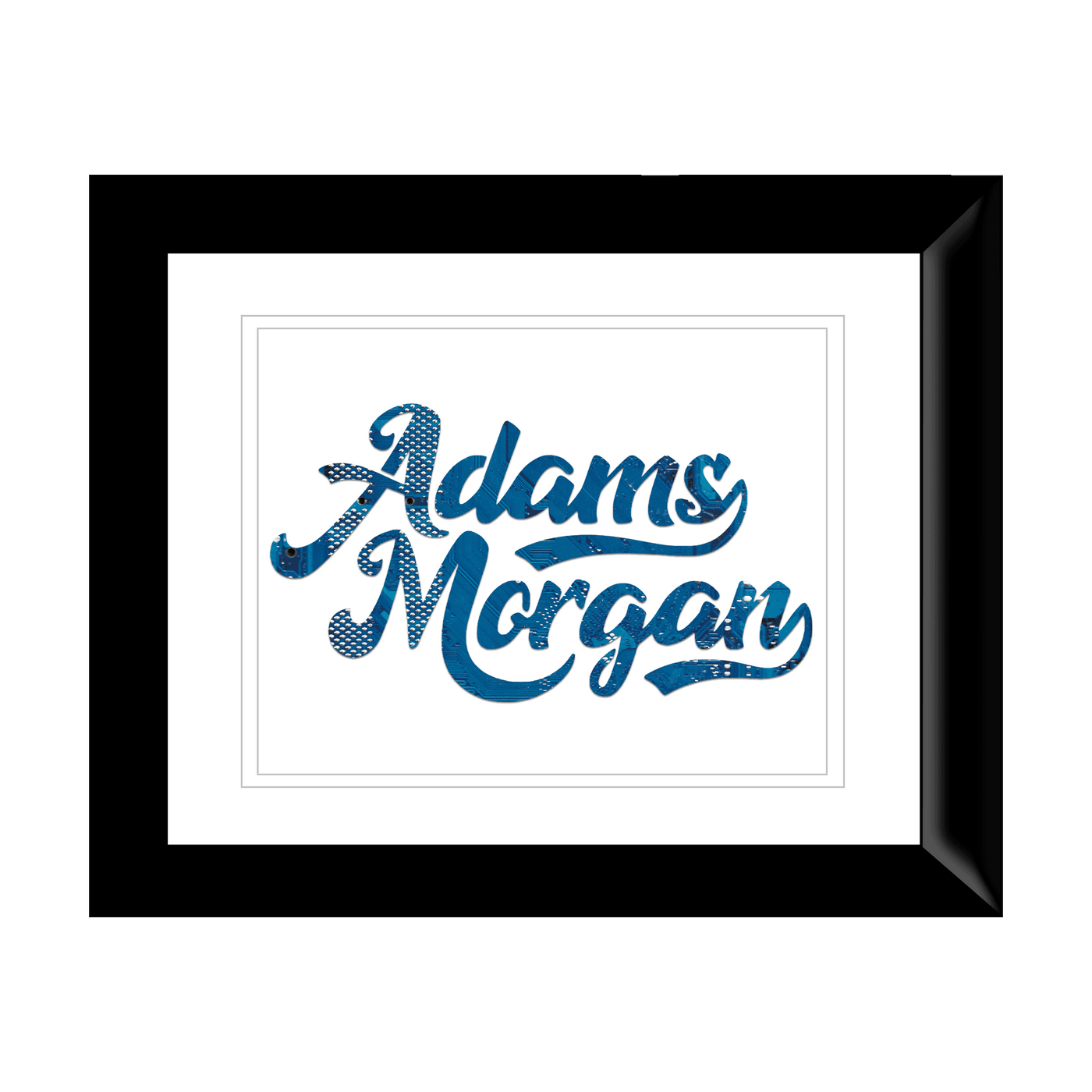 Adams Morgan Cursive Circuit Board Art - 11x14