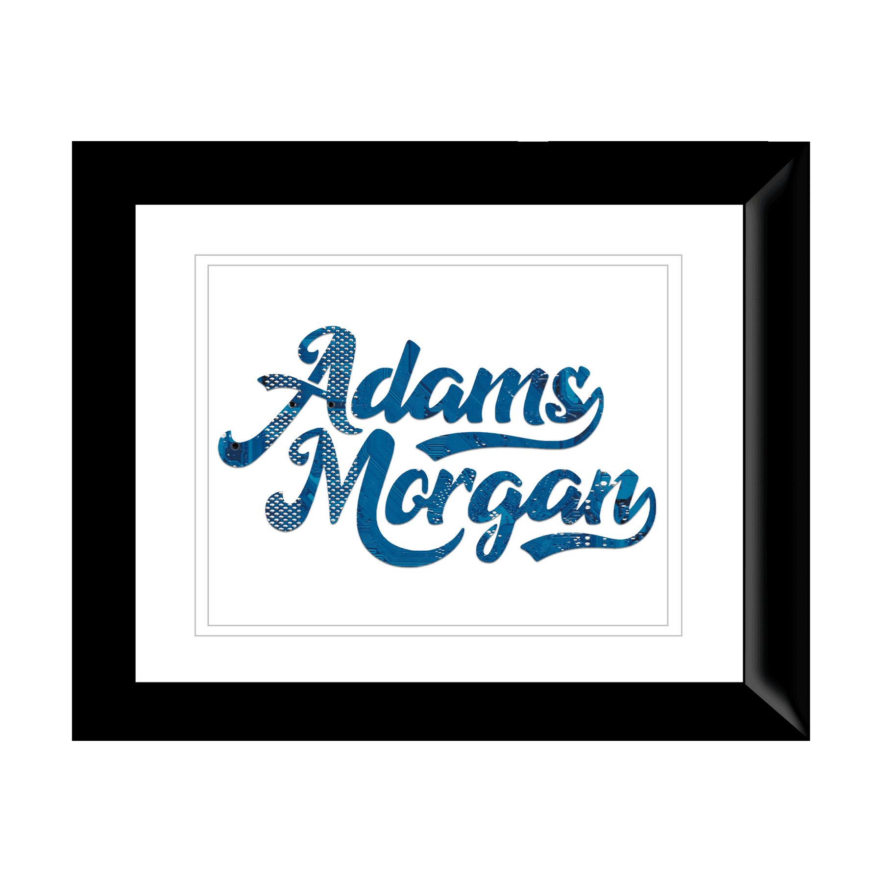 Cursive Name Morgan Adams Morgan Cursive Circuit Board Art - 11x14 – Because Science
