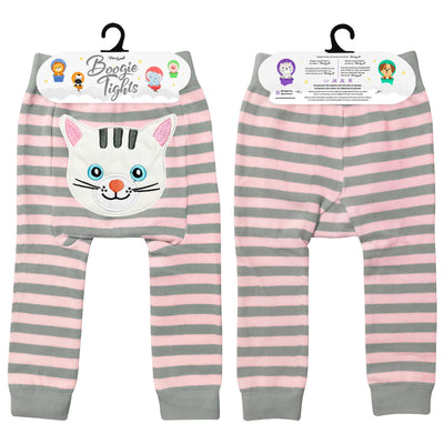 Gray Pink Cat 2-Pc Boogie Toes & Tight Baby Gift Set (6 M to 18 M)