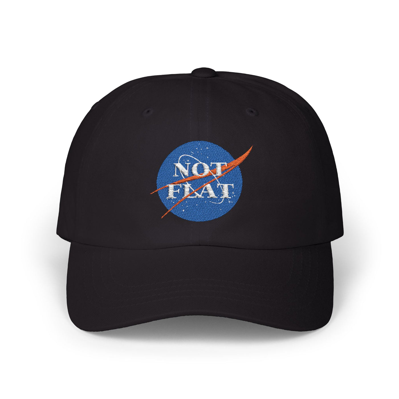 Not Flat - Classic Dad Embroidered Hat