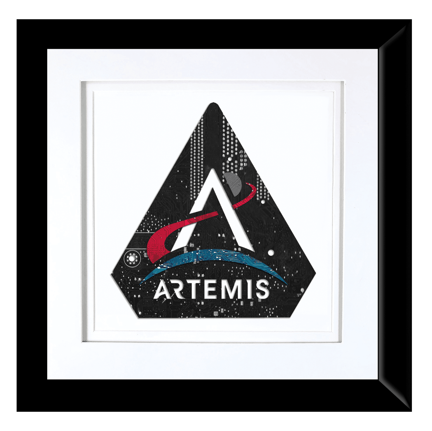 Artemis Patch Circuit Board Art - 12x12