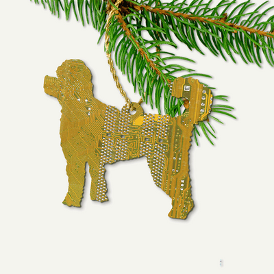 Circuit Board Poodle Ornament