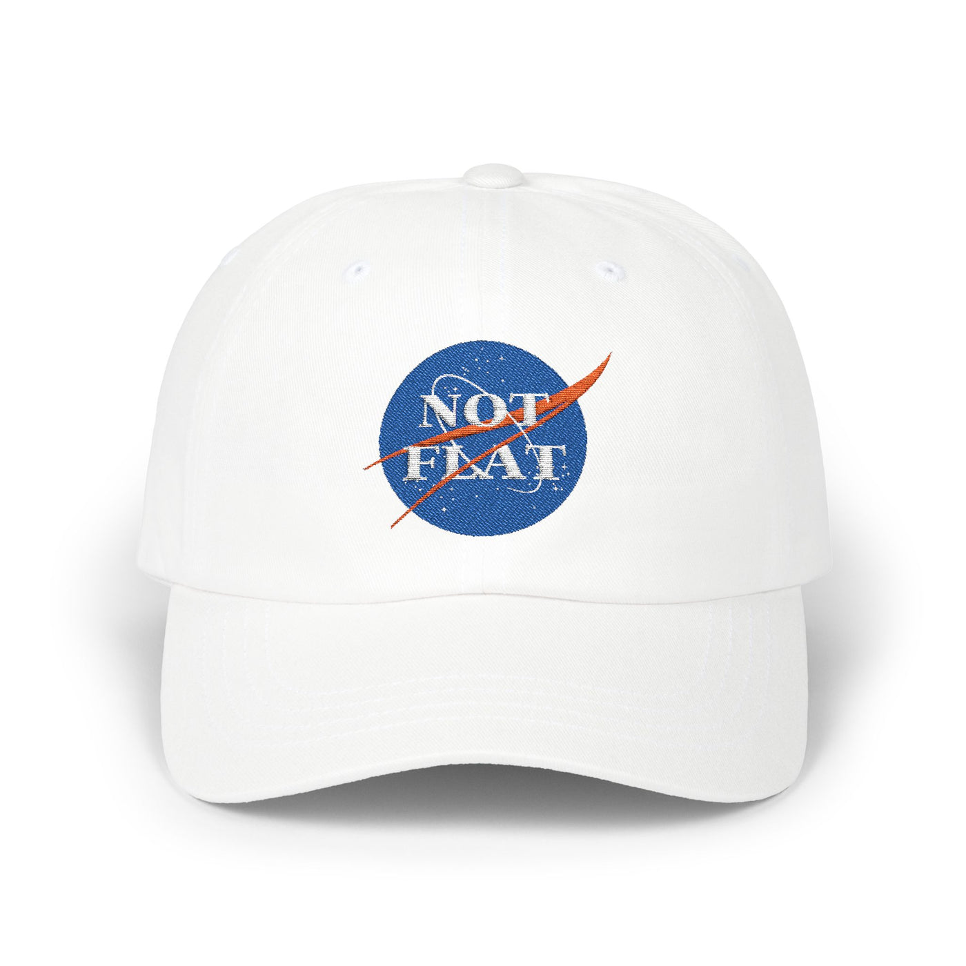 Not Flat - Classic Dad Embroidered Hat