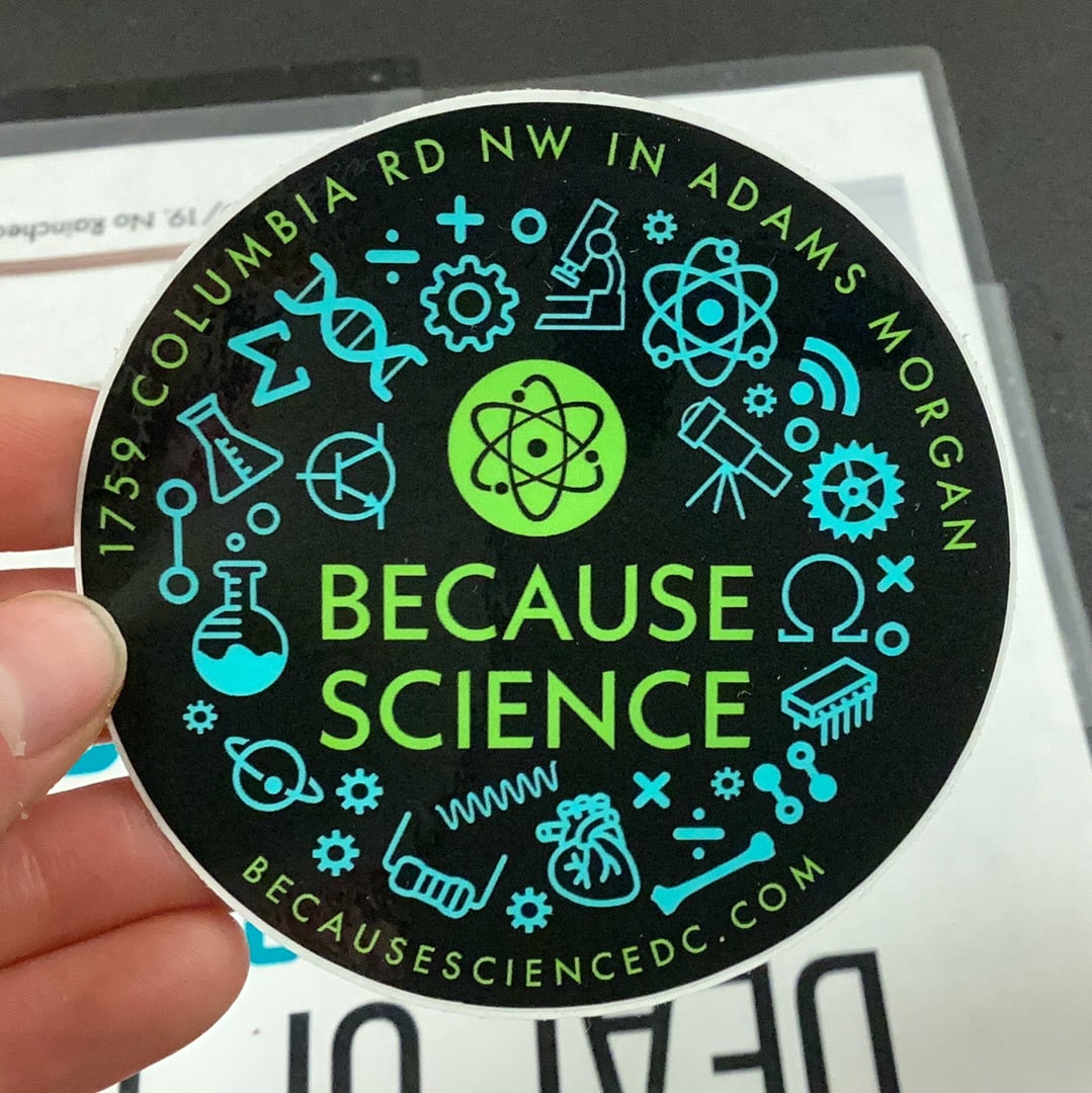 Because Science Logo Vinyl Sticker