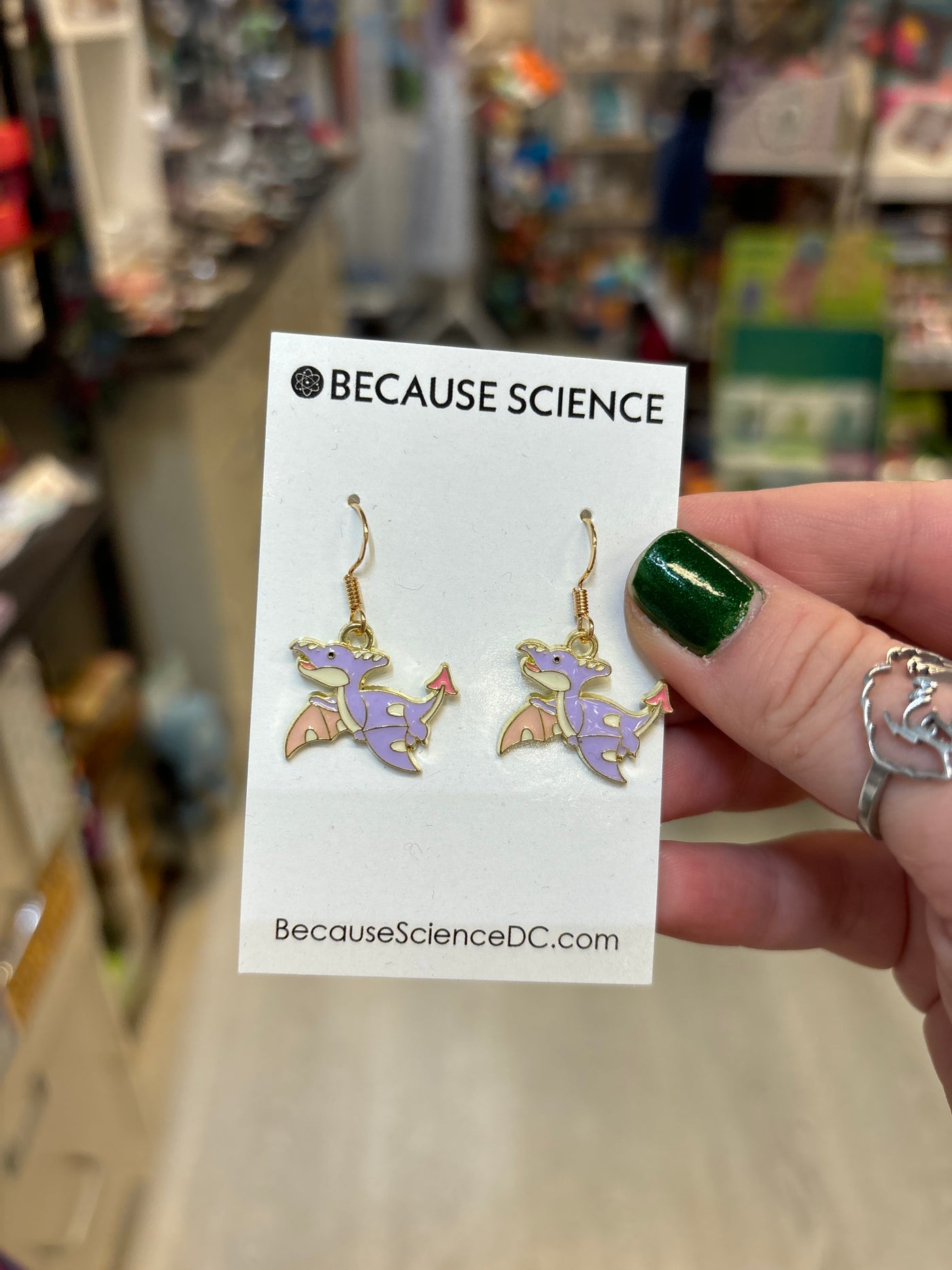 Pterosaur - Enamel Dangle Earrings