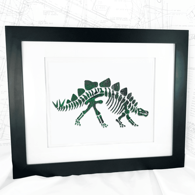 Stegosaurus Skeleton Circuit Board Art - 16x20