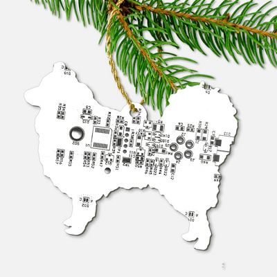 Circuit Board Australian Shepard Ornament