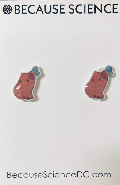Capy Butterfly - Acrylic Post Earrings