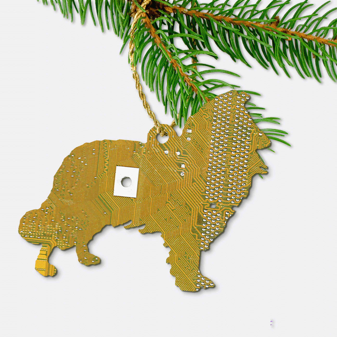 Circuit Board Rough Collie Ornament