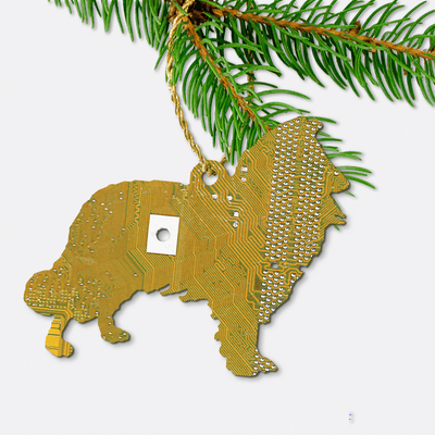 Circuit Board Rough Collie Ornament