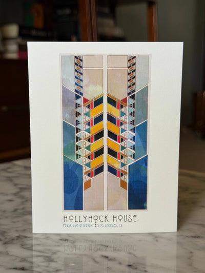 Hollyhock House A2 Blank Greeting Card