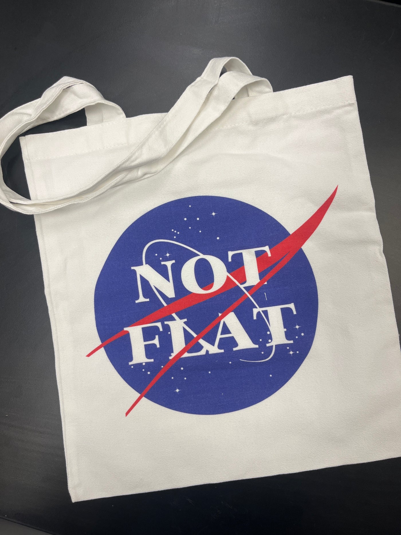 NOT FLAT - Canvas Tote Bag