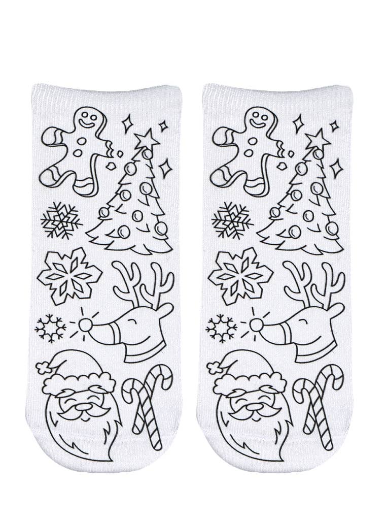 Holiday DIY Coloring Socks