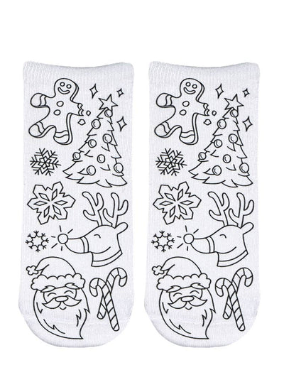 Holiday DIY Coloring Socks