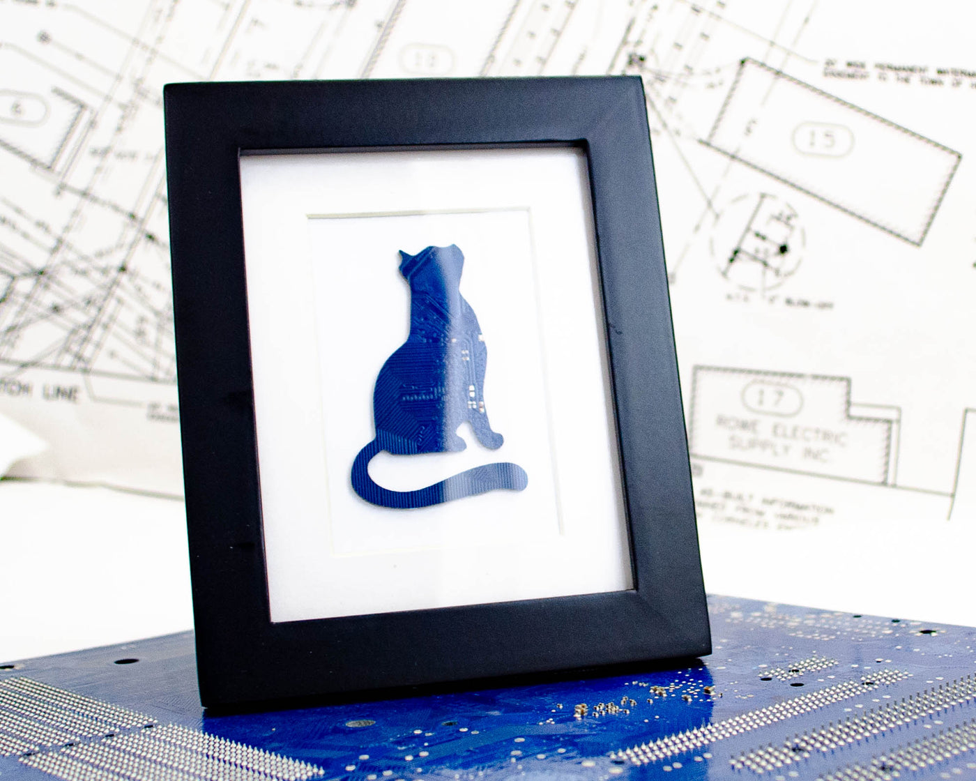 Cat Circuit Board Art - Mini