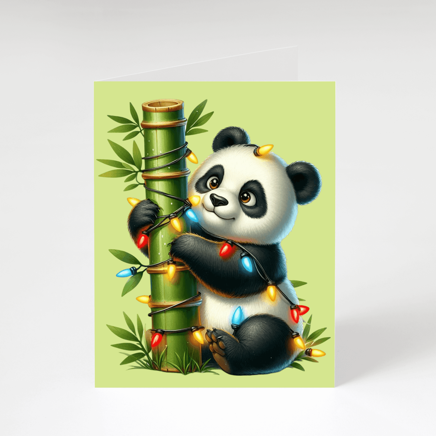 Holiday Panda Greeting Card