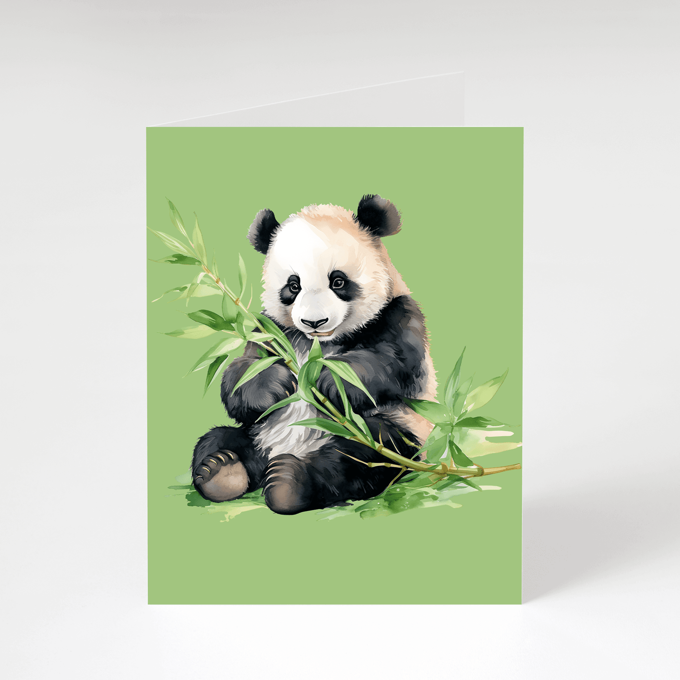 Panda Watercolor Greeting Card