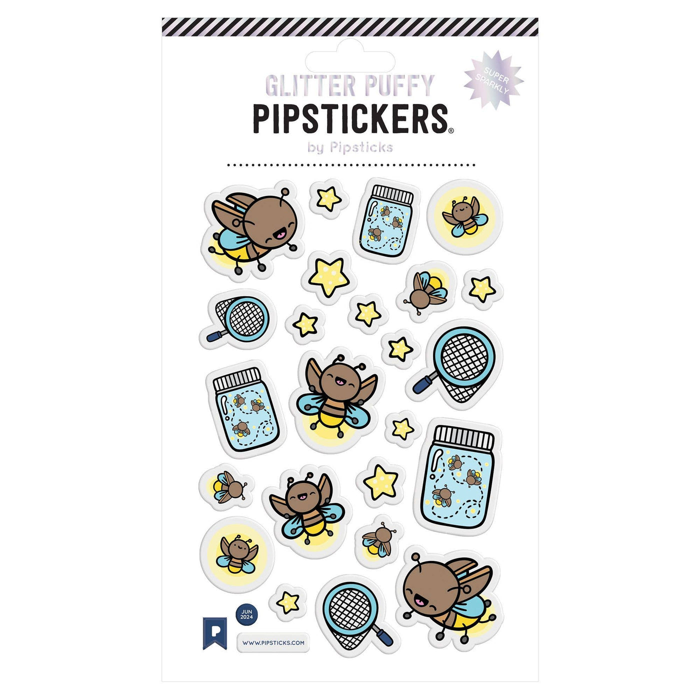 Puffy Flickering Fireflies - Sticker Sheet