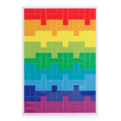 Bike Reflective Rainbow Blocks Stickers