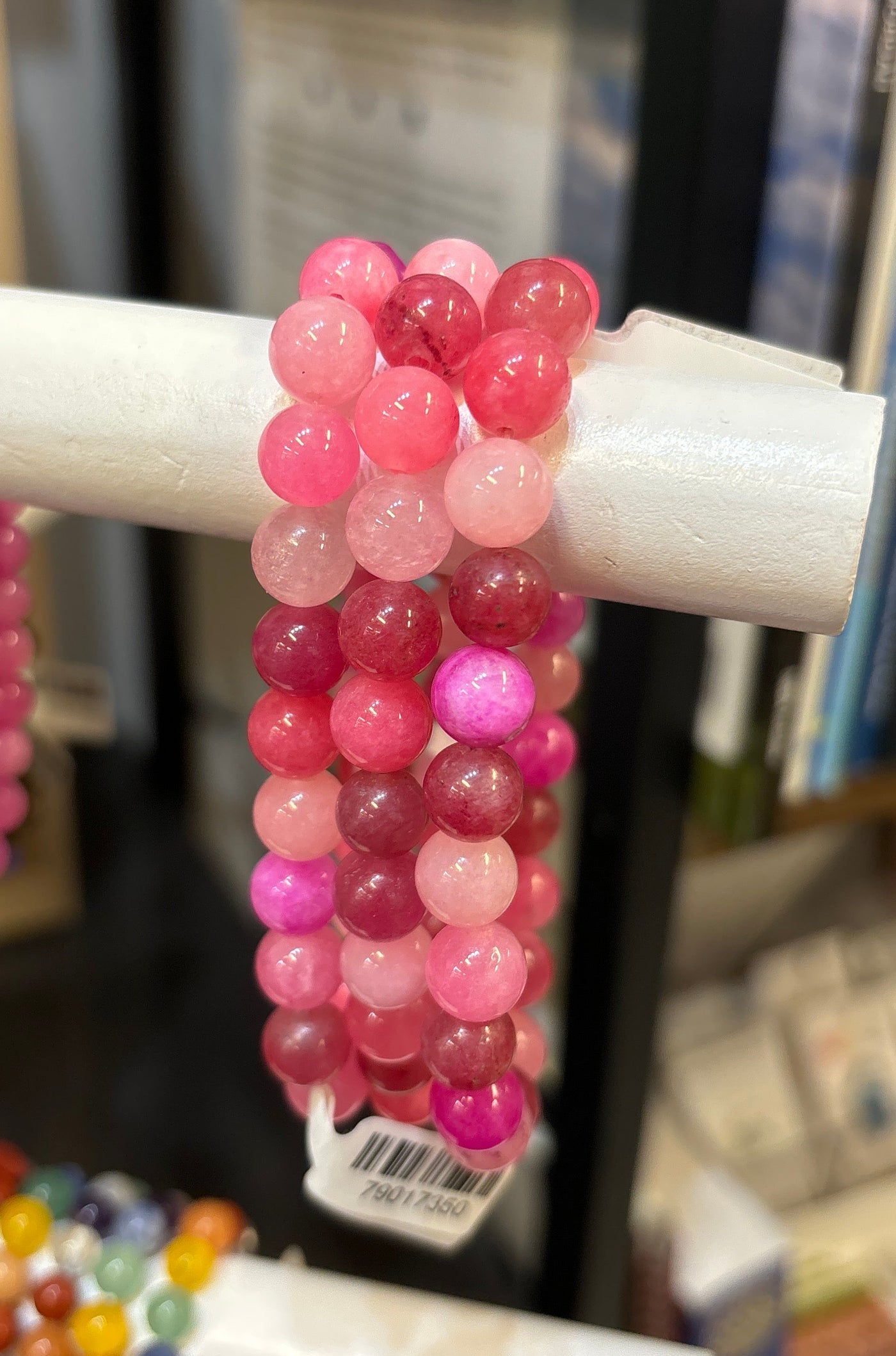 Quartz (pinks) Gemstone Stretch Bracelet