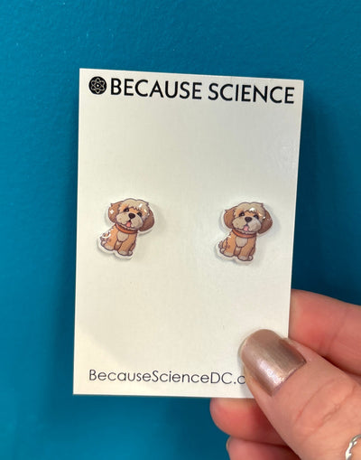 Dog - Acrylic Post Earrings
