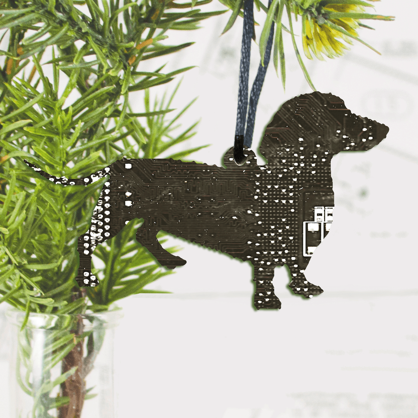 Circuit Board Dachshund Ornament
