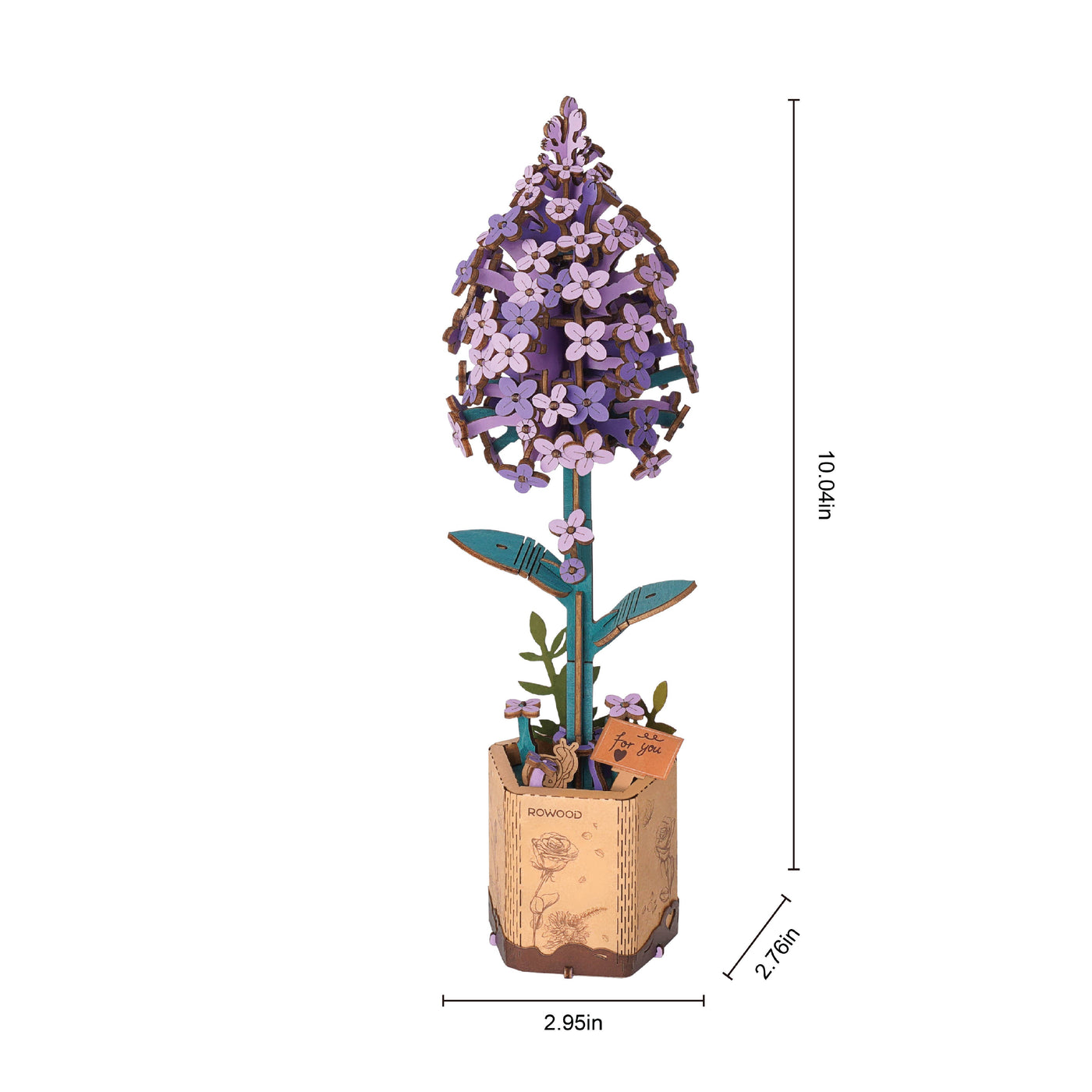Lilac: 3D Wooden Flower Puzzle