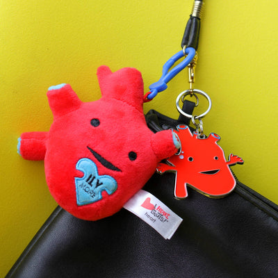 Heart Bag Charm 4" Plush Keychain