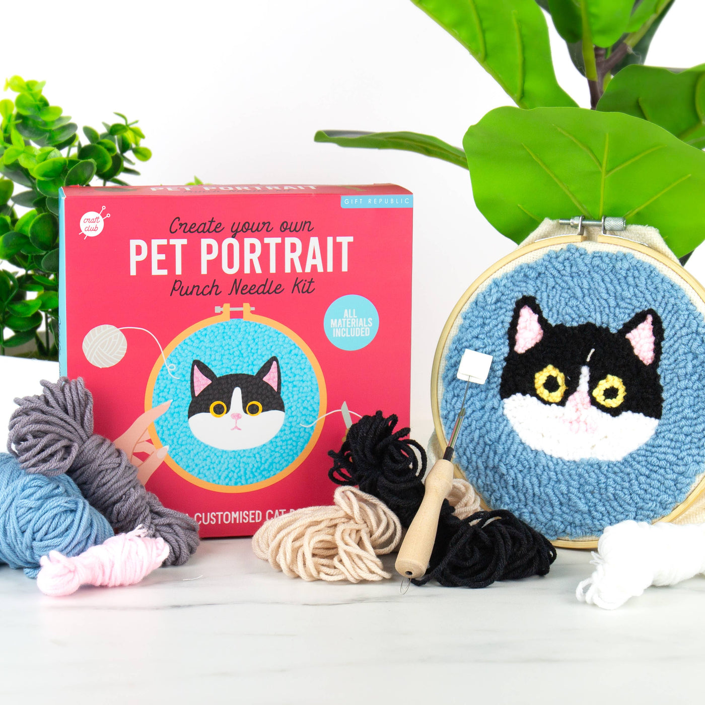 Cat Portait - DIY Punch Needle