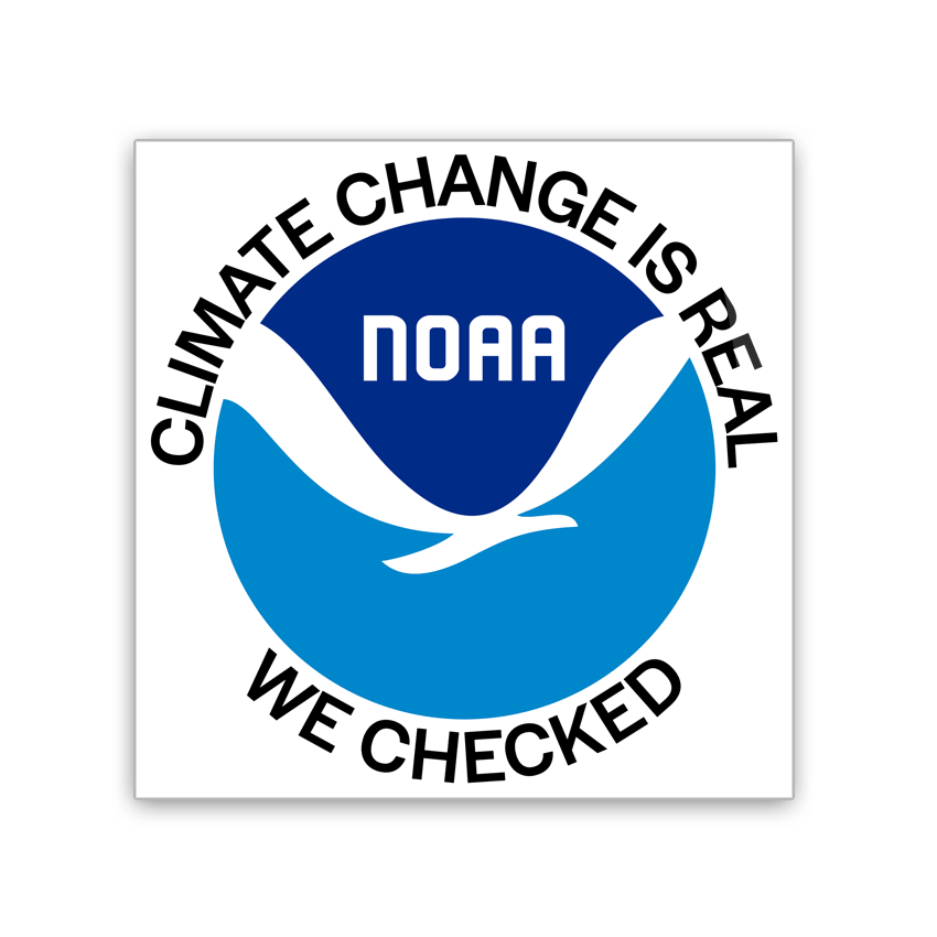 NOAA Climate Change is Real - 2x2 Magnet – Because Science