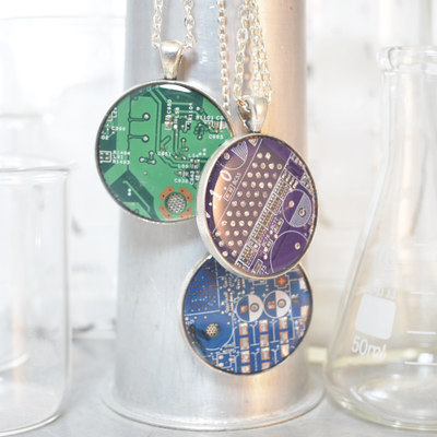 Circuit Board Necklace - Large Size