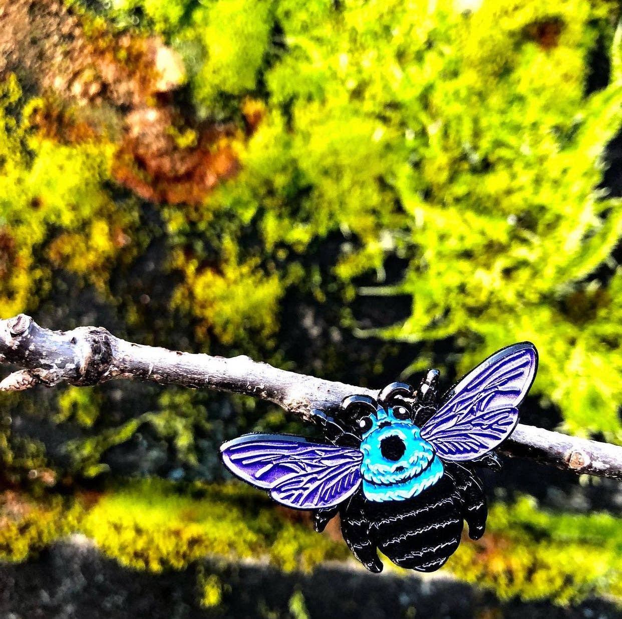 Blue Carpenter Bee - Enamel Pin
