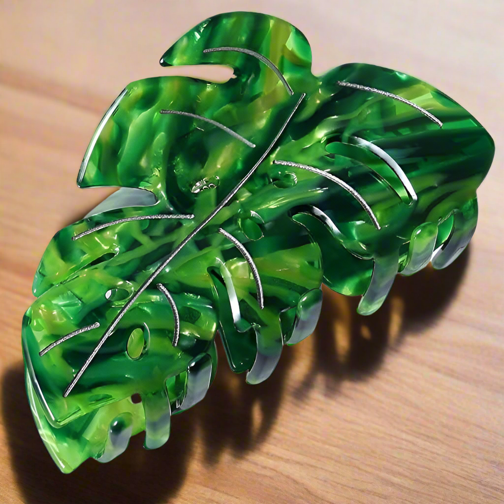 Monstera Leaf Hair Claw Clip