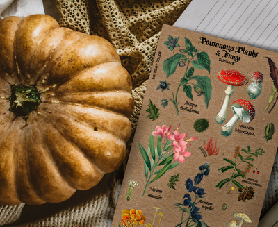 Poisonous Plants Vintage Sticker Sheet