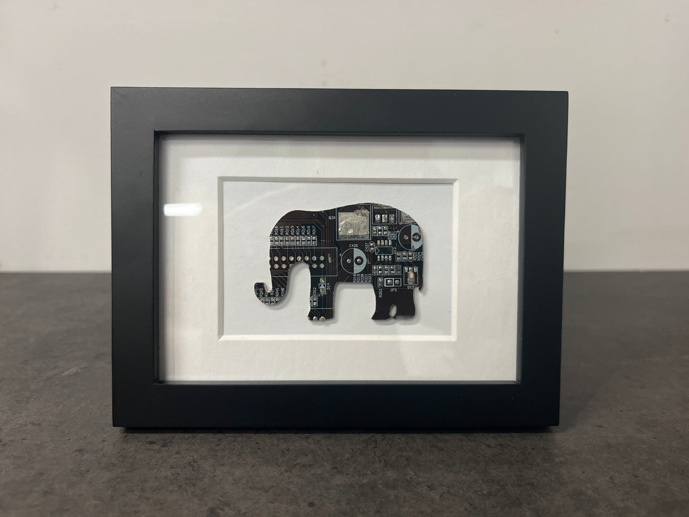 Elephant Circuit Board Art - Mini